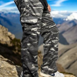 Celana Cargo Camo Loreng Panjang Reguler Fit Pria Kargo PDL Gunung Outdoor Gombrong Anak Skena