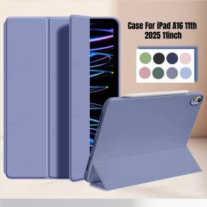 For iPad A16 Case 11th 2025 11inch A3355 TPU Trifold Magnetic Stand Tablets Cover For iPad 10th Generation Cases 10.9 A27572026