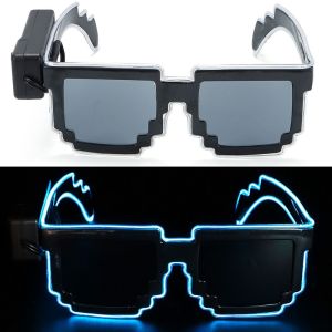 SAVVYSHELF Halloween Christmas Birthday Mosaic LED Glasses Wireless Neon Party Nightclubs Flashing Glasses Fashion LED Light-up Glasses Glow in the Dark for Adult Kids