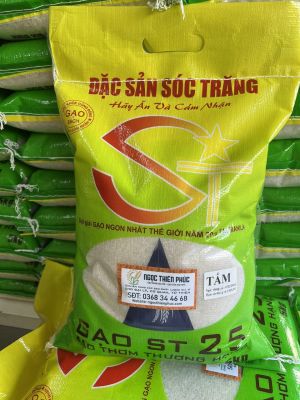 TẤM ST25 5kg Dẻo Nhẹ Đặc Sản Sóc Trặng - Dẻo Nhẹ Mềm Vừa - Gạo Tiến Dũng