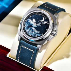 PAGANI DESIGN Original Japan NH35A Top Brand Luxury Watch For Men Sapphire Glass Fashion Stainless Steel AUTOMATIC Mechanical Watch Waterproof Luminous Mens Watches PD-YS014