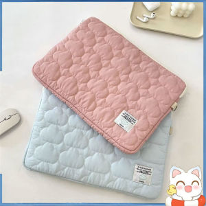 13/14 /15 Inch Laptop Sleeve Bag Cute Cloud Quilted Shockproof Padded Zipper Case Laptop Sleeve