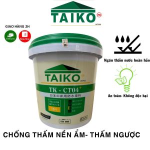 Keo Sơn Chống Thấm Nhà Vệ Sinh Bể Cá Bể Âm Máng Sối TAIKO CT4 - Thùng 10 Lít - Tặng Kèm Vải Kết Cấu