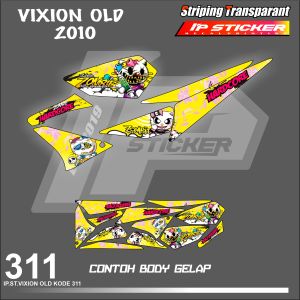 VIXION OLD 2010 (COD) STIKER STRIPING MOTOR YAMAHA VIXION OLD HOLOGRAM DAN TRANSPARAN