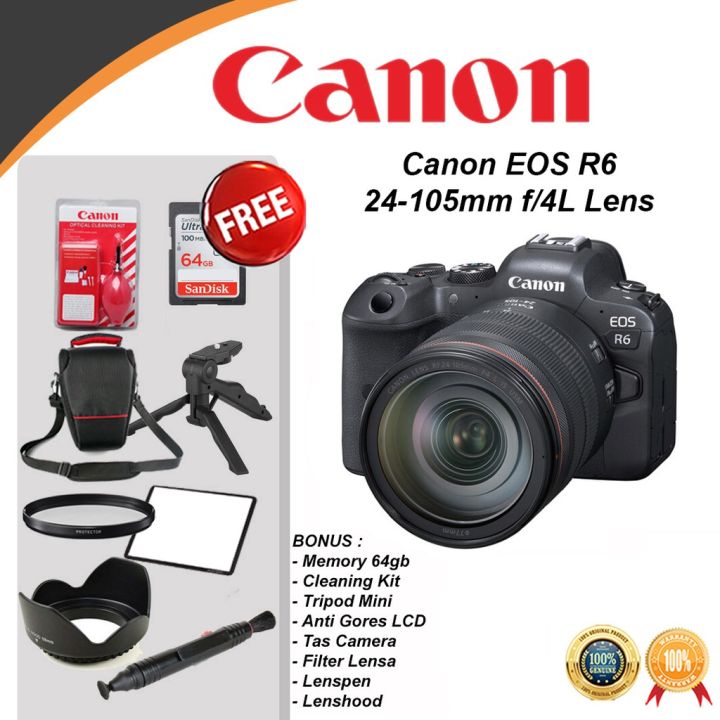 FLASH SALE Canon EOS R6 KIT 24-105mm f4L IS USM Mirorrless Camera ...