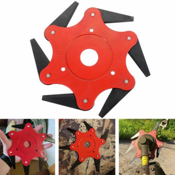 ใบมีดตัดหญ้า 6 แฉก จานใบมีด ดาวกระจาย นินจา พับเก็บเอง