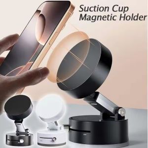 360° Adjustable Vacuum Magnetic Suction Cup Phone Mount Car Navigation Holder Portable Foldable Adsorption Bracket Magnetic Phone Holder