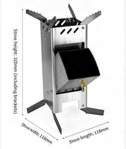 Portable Foldable Wood Stove Multi Functional Rocket Design Suitable for Camping and Picnicking