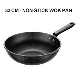 32CM Non-stick wok pan high-quality medical stone Wok pan 3 layers of stove non-stick
