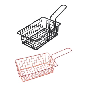 Fryers Storage Container with Handle Mesh Frying Basket French Fries Holder Deep Fry Basket Kitchen Tool Enduring