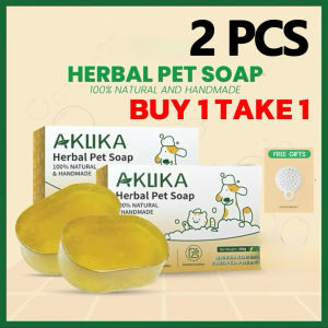 【BUY 1 TAKE 1】Akiika Herbal Pet Soap 100% Natural Handmade Sterilization Anti Parasitic Deodorization