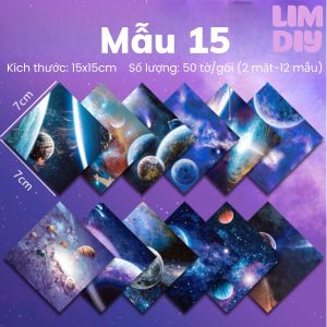 Tập giấy màu gấp hạt giấy làm thủ công nhiều họa tiết LIM DIY