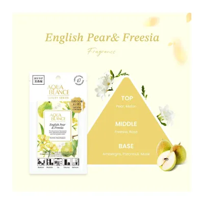 AquaBlance Premium Perfume Paper Fragrance | Scented Air Freshener Cards-English Pear & Freesia