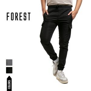 Forest Easy Cotton Trousers Stretchable Slim Fit Long Pants Men Seluar Lelaki Panjang - 610200