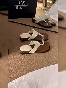 [Free Shipping] Thick-Soled Height-Increasing Wedge Flip-Flops For Women Summer Outdoor Wear 2025 New Model Suitable For Pairing With Skirts Beach Sandals Flip-Flops