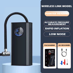 Wireless/Wired Air Compressor Pump portable Tire Inflator Inflation Pump Intelligent Air Pump Wireless Multifunctional Car Inflator for Car Automobile Motorcycles Bicycles
