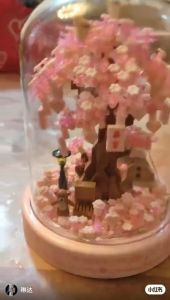 CuddleCove Building Blocks Set Romantic Light Flower Vase Desktop Ornament Mainan Budak Girl Gift Valentine