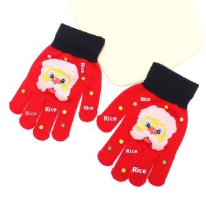 ถุงมือถักคริสต์มาสแสนอบอุ่นสำหรับเด็กและผู้ใหญ่