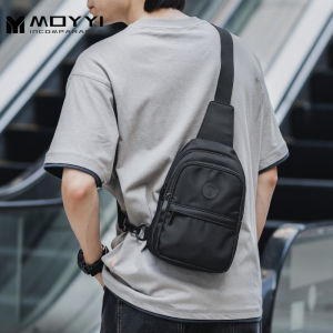 MOYYI Urban Crossbody Bag For Men Medium Size Portable Water Resistant Fanny Pack Chest Bag For Casual Travel Outdoor Riding Cycling