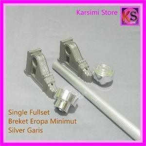 Breket Eropa Besi Gorden Single Rollet Fullset Minimut Batang Ulir dan Garis Minimalis