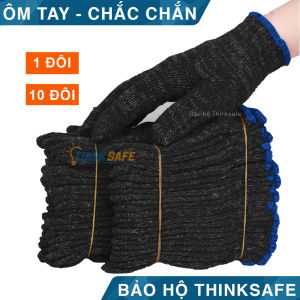 Găng tay lao động sợi len chất liệu cotton 70gr co giãn chống trượt thao tác linh hoạt bao tay len bảo hộ - Thinksafe