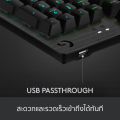 Logitech G512 Carbon Mechanical Gaming Keyboard RGB  (แมคคานิคอลคีย์บอร์ดเกมมิ่งพร้อมปุ่มควบคุมสื่อ คีย์แคป ไทย/อังกฤษ). 