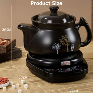 Fully Automatic Chinese Medicine Electric Brewing Pot Household Ceramic Cooking Pot Sound Alert When the Boiling Completion for Decocting Medicine Making Soup Dual-purpose Pot