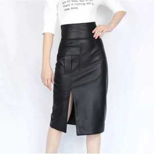 Rok Korean Style - Rok Wanita Maxi High Waist Rok Panjang Span Belahan Split Seksi Dibawah Saku Kanan Model Rok Pensil Maxi Wanita Korea Terbaru 2023 Best Seller