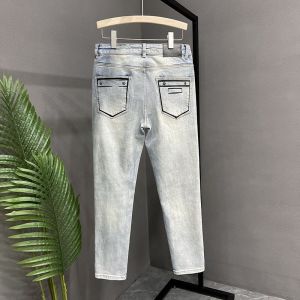 celana jeans pria slim fit cowok stretch standar biru abu korean style jeans laki laki dewasa denim selvedge pensil pria soft jeans skinny formal kekinian celana pria keren 2024