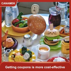 【CANAMEK】 1 Bộ 1 6 Dollhouse Hamburger Bộ đồ ăn bữa ăn hộp mini thực phẩm chơi Tấm mô hình thu nhỏ trang trí nhà bếp Phụ kiện tự làm