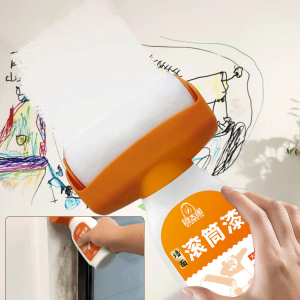 【MISUITY】[The Wall Turns White In A Second]Wall Repair Paint With Rolling Brush/Restores Wall Smoothness Waterproof Mildew Proof Non-Toxic And Odorless Wall Paint With Roller Brush Head