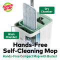 3M™ Scotch-Brite™ Hands-Free Mop with Compact Bucket, 1 pc/pack, For cleaning home floor easily & handsfree. 