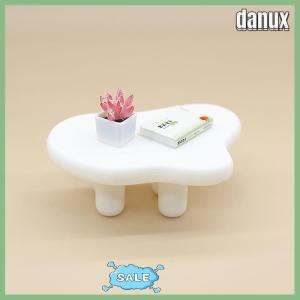 danux บ้านตุ๊กตาจำลอง1 12โต๊ะน้ำชาขนาดเล็กเมฆจำลองบ้านตุ๊กตาห้องนั่งเล่นเฟอร์นิเจอร์ตกแต่งฉากการก่อสร้างขนาดเล็ก