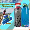 Amoki 700ml Travel Collapsible Folding Drink Water Bottle Sports Kettle Flexible Foldable Drink Water Bag. 