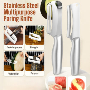 German All-Steel Peeler Knife Durable Smooth Operation High Carbon Steel Ultra-Sharp Sugarcane Cutter Pineapple Knife