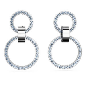 SWAROVSKI Luxury Hollow silver diamond hoop earrings S925 sterling silver womens fashion earrings