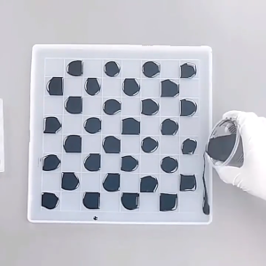 1 Set DIY Chess Board Epoxy Resin Mold Chess+Checkerboard Silicone Mould