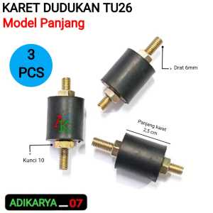 PAKET Enggine Mounting LONG TU26 ISI 3 Karet Dudukan Mesin Sprayer Karet Dudukan Semprotan Hama Model PANJANG ISI 3