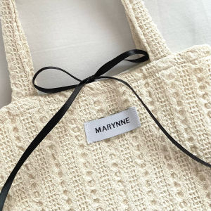 Marynne Classic Ribbon bag กระเป๋าถือจากผ้าธรรมชาติ