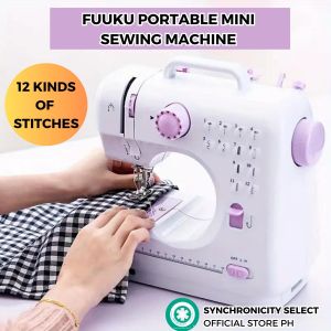 Fuuku Portable Mini Sewing Machine 12 Kinds of Stiches for Clothes Stitching Seaming Repairs Crafts and Home School Projects