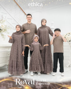 Ethica Sarimbit Royal 44 Espresso Baju Keluarga Sarimbit 2025