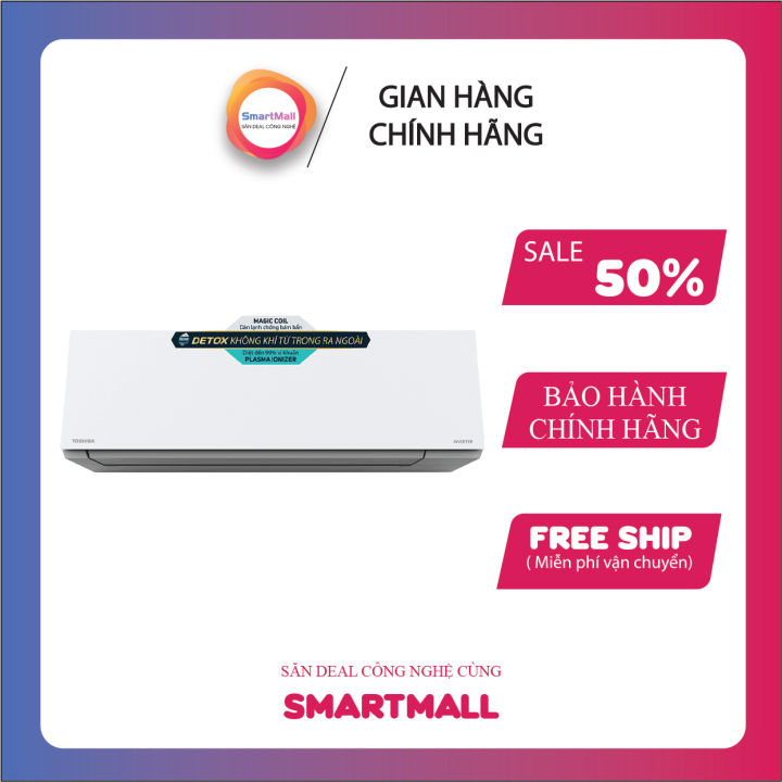 Máy lạnh Toshiba Inverter 1.0 HP RAS-H10E2KCVG-V - Hybrid Inverter, Lọc ...