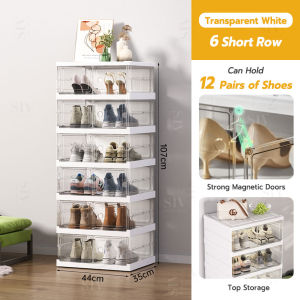 【Installation-Free】SIV Foldable Shoe Rack Folding Shoe Cabinet Rak Kasut Plastik Plastic Shoe Rack Box Organizer
