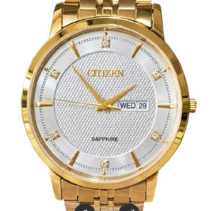 (Xã hàng) Đồng hồ CITIZEN Side lớn 40mm Vỏ mạ vàng Kính đá saphia Máy pin nhật Chống nước . Hàng mới
