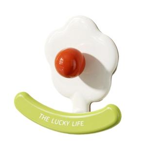 Without Drilling Flower Wall Hook for Bathroom and Kitchen Strong Adhesion Waterproof Sturdy Plastic Materials