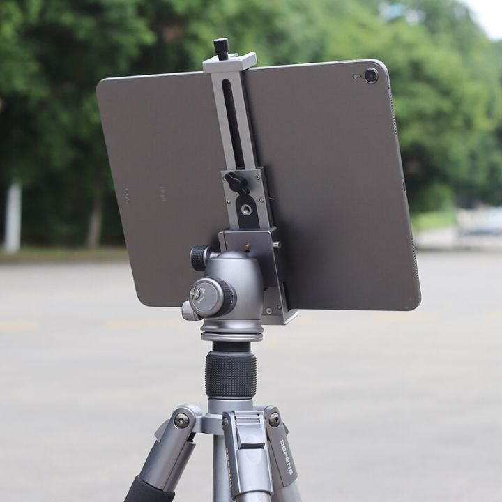 XJ-15 Universal Aluminum Alloy Tablet Phone Stand Holder Clip Tripod ...