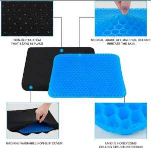 Alas Duduk Empuk Bantal Silikon Gel Silicon Dudukan Kursi Kesehatan Jok Mobil Anti Panas Pegal