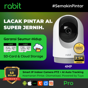 RABIT Smart IP CCTV Camera Indoor 4 MP PTZ Pro - AI Auto Tracking