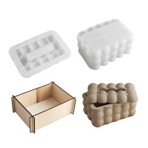 Sturdy Silicone Tissue Box Mould With Detachable Lid for Resin Projects and Portable Organizers