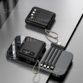 PowerBank Original 20000mAh Dengan 3 kabel pengisi daya Tampilan digital  Tipe C Micro Lightning USB LED Display Original Fast Charging Mini Real Capacity Bank Daya Pocket Size Powerbank Awet Tahan Lama. 